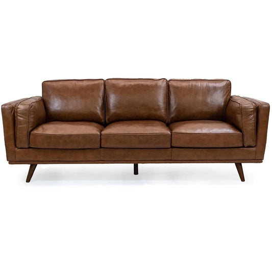 Retro Leather 3 Seater