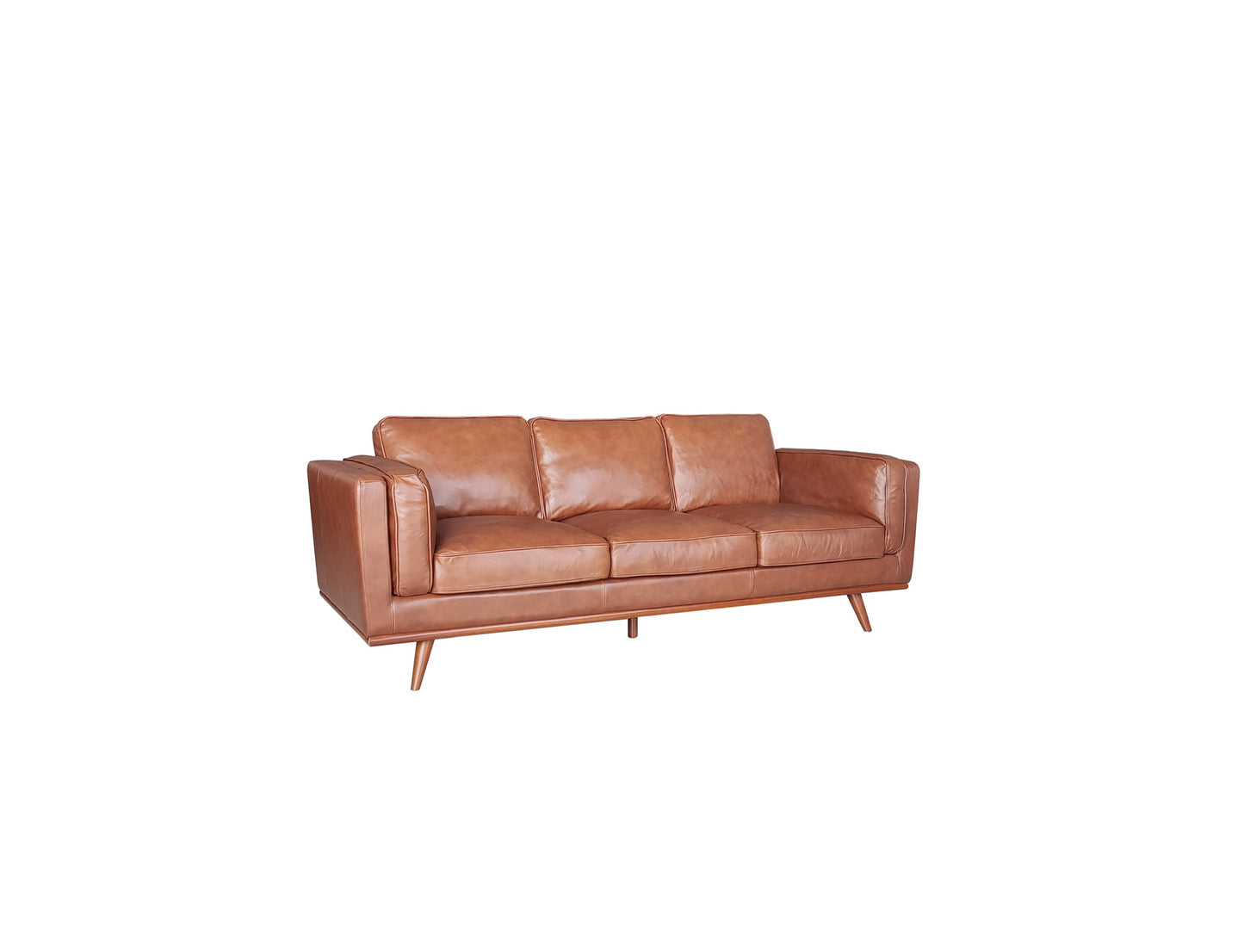 Retro Leather 3 Seater